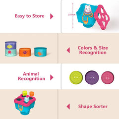 LTKFFFdp rattling rabbit toy provides engaging auditory feedback.