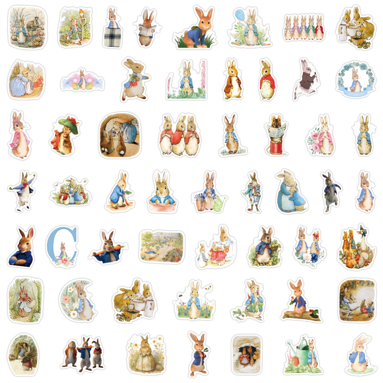 LTZSTONE Peter Rabbit stickers for car bumpers protect surfaces with UV-resistant ink.