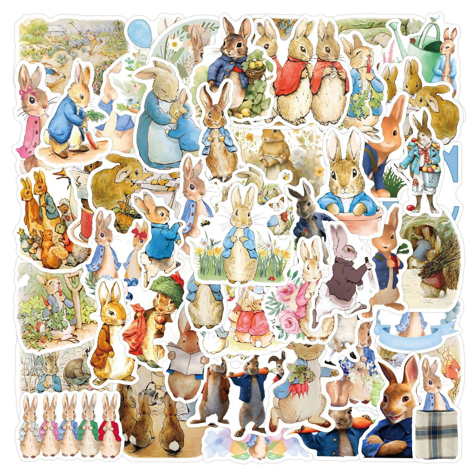 LTZSTONE Peter Rabbit stickers decorate a laptop with waterproof, long-lasting color.