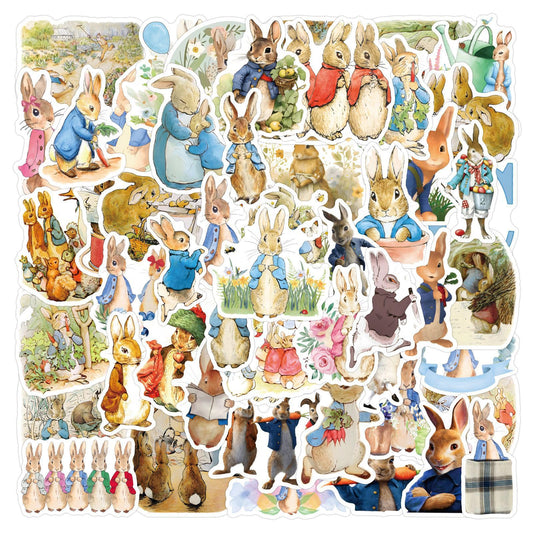 LTZSTONE Peter Rabbit stickers decorate a laptop with waterproof, long-lasting color.