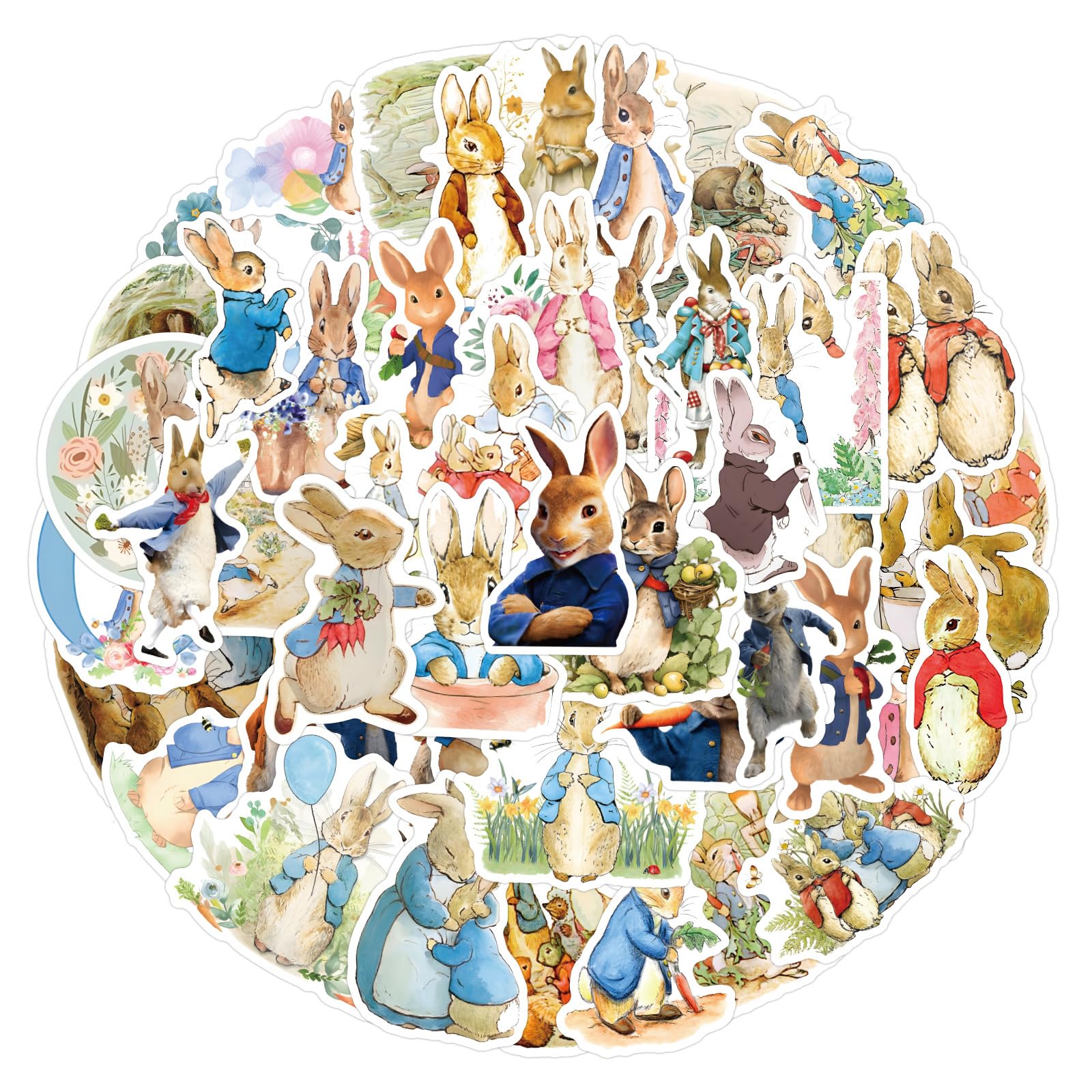 LTZSTONE Peter Rabbit stickers on luggage add character and outdoor-ready durability.