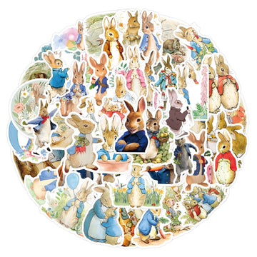 LTZSTONE Peter Rabbit stickers on luggage add character and outdoor-ready durability.