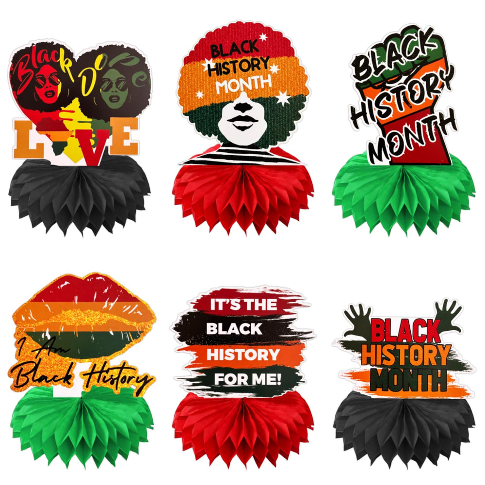 LUANDME Black History honeycomb centerpiece assembly for quick table décor