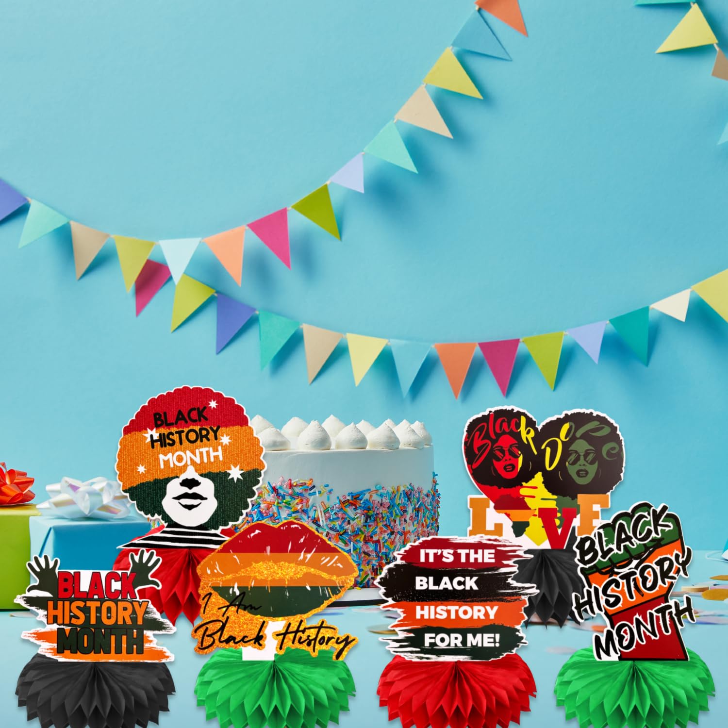 LUANDME party setup with optional clips or tape for easy decorating