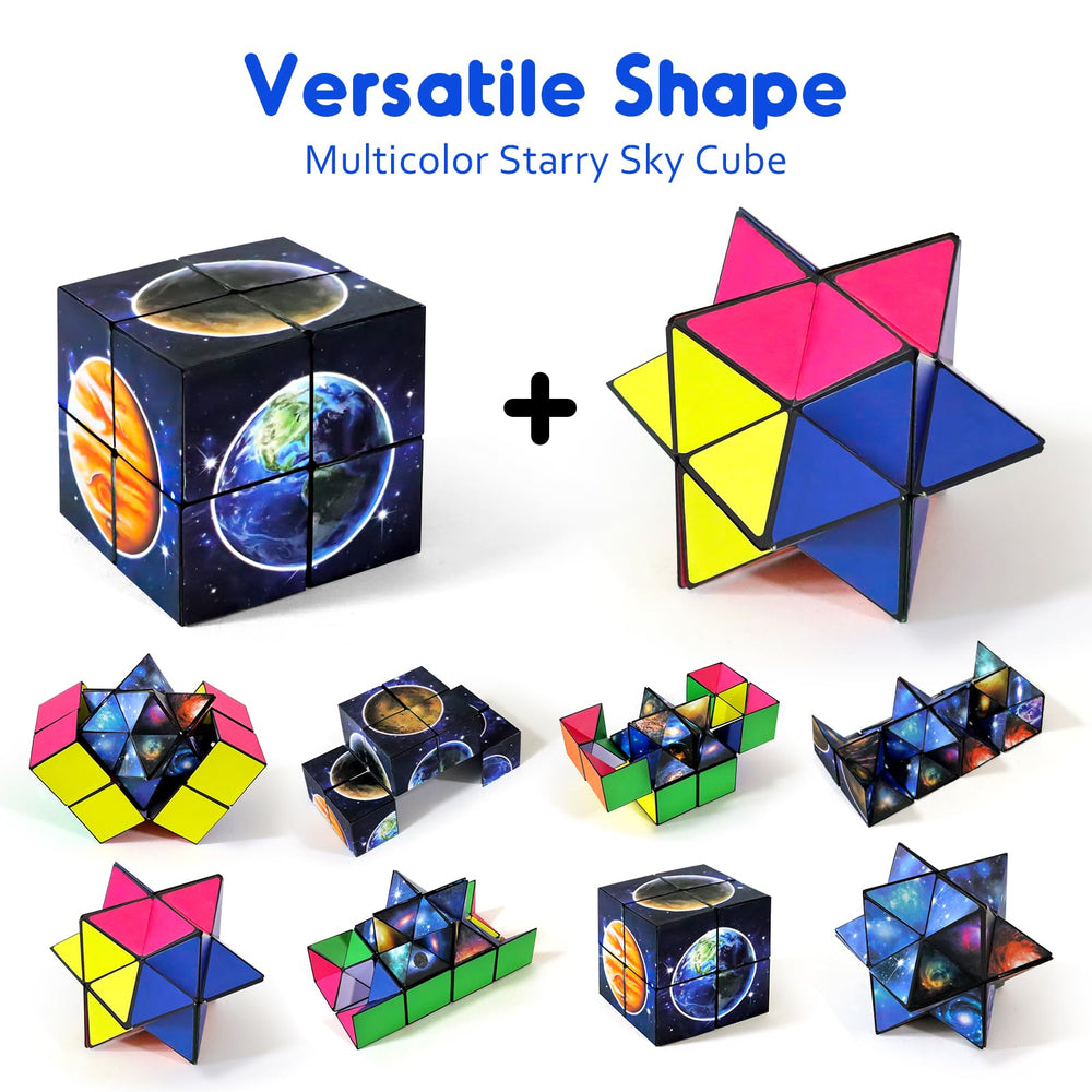 Luaxkpi Star Cube with planet stickers sparks imagination and exploration.