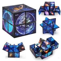 Luaxkpi two-in-one infinity cube toy for tactile focus and play