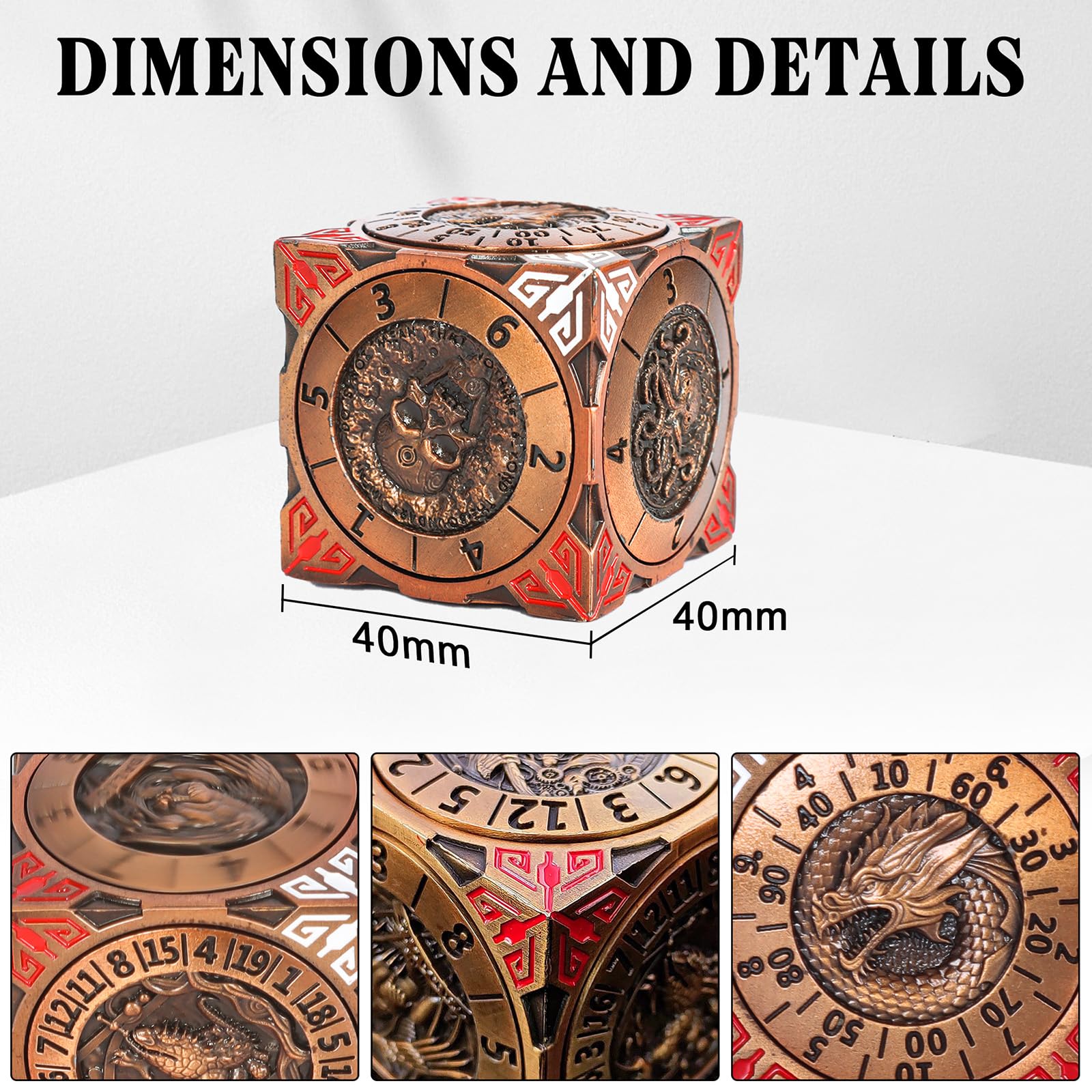 Luazuri high-density zinc alloy dice deliver a satisfying heft and durability.