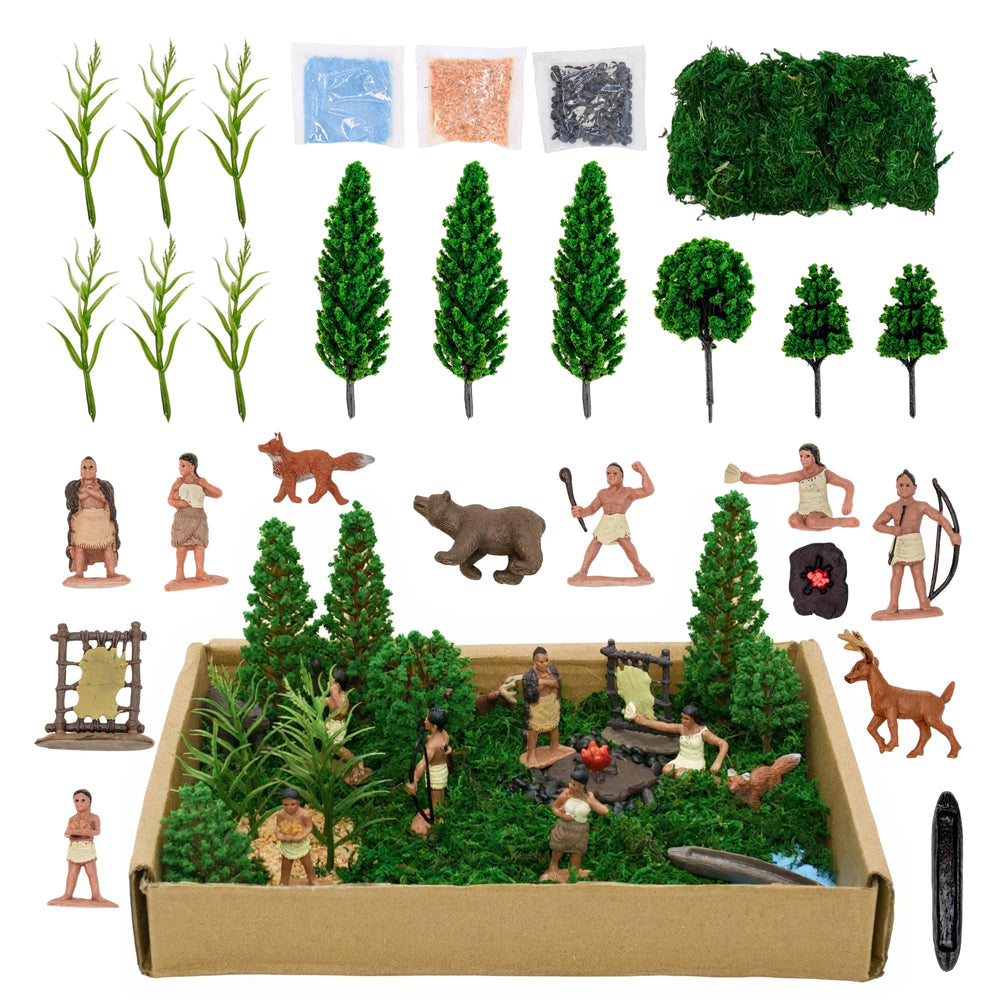 LuciPaw canoe figurines support imaginative history play.