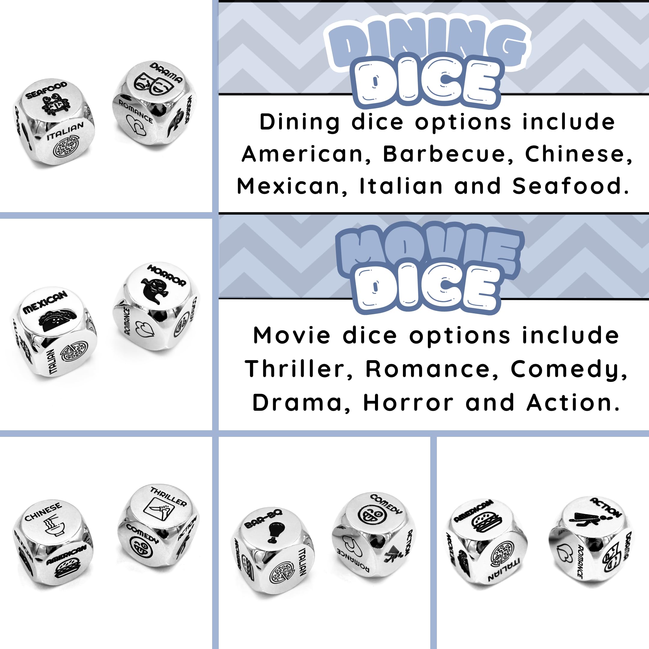 Luck Lab Date Decider Dice inside gift box, ready for gifting