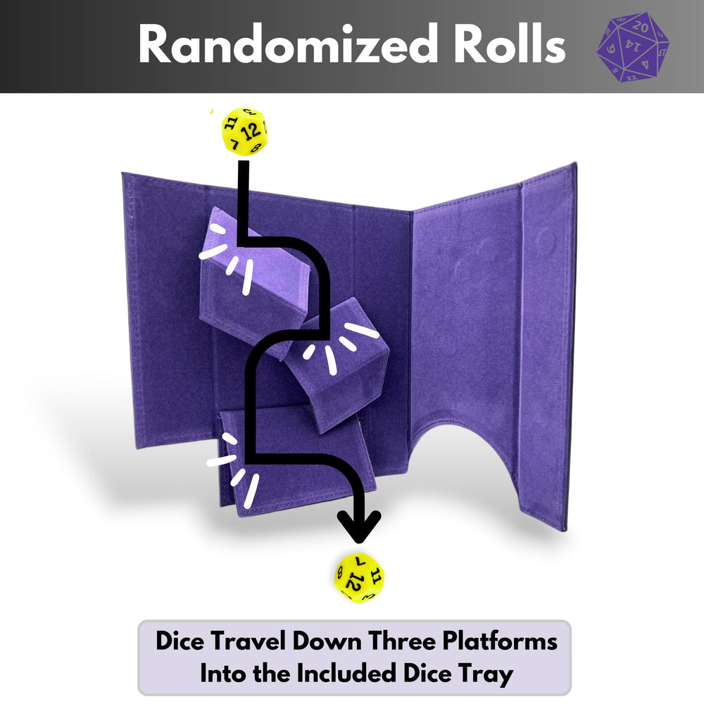 Luck Lab dice tray with PU leather interior protects dice during travel.