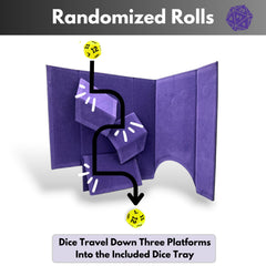 Luck Lab dice tray with PU leather interior protects dice during travel.