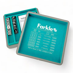 Luck Lab Farkle dice tray open lid for easy access during play.
