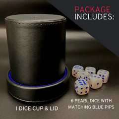 Felt lining of Luck Lab dice cup muffling shake sounds