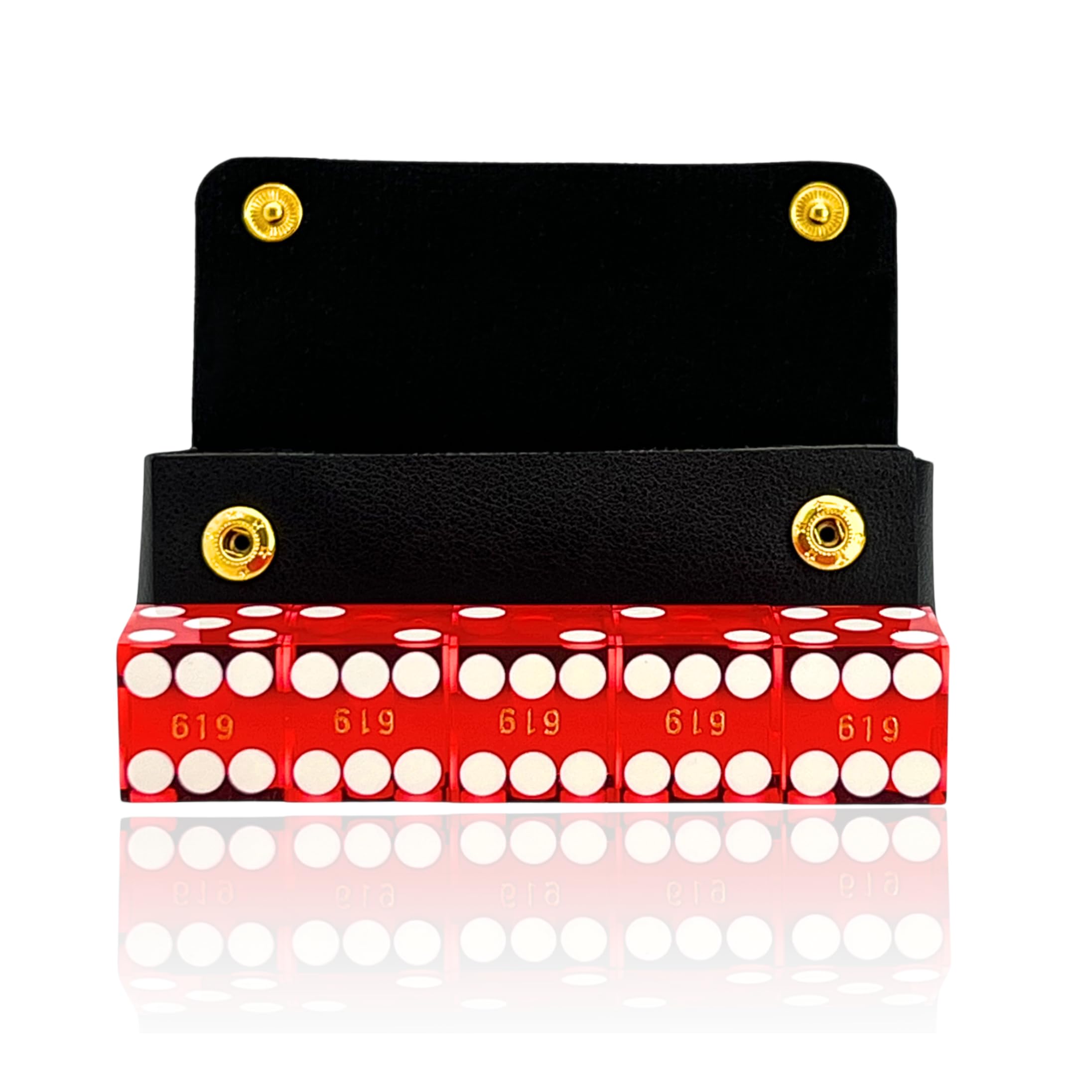 Luck Lab serialized gold-stamped dice set ensures authentic, tamper-resistant play.