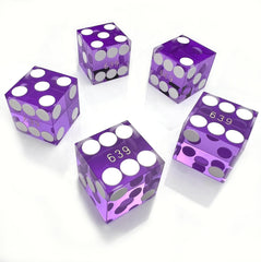 Luck Lab leather purple dice case holds five dice securely.