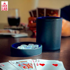 Luxurious PU leather exterior of Luck Lab dice cup