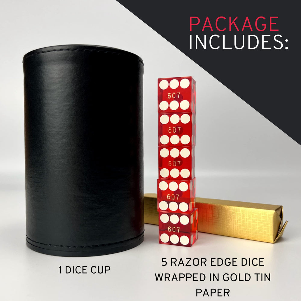 Luck Lab cup dimensions 2-7x4-3 inches fit five dice securely.