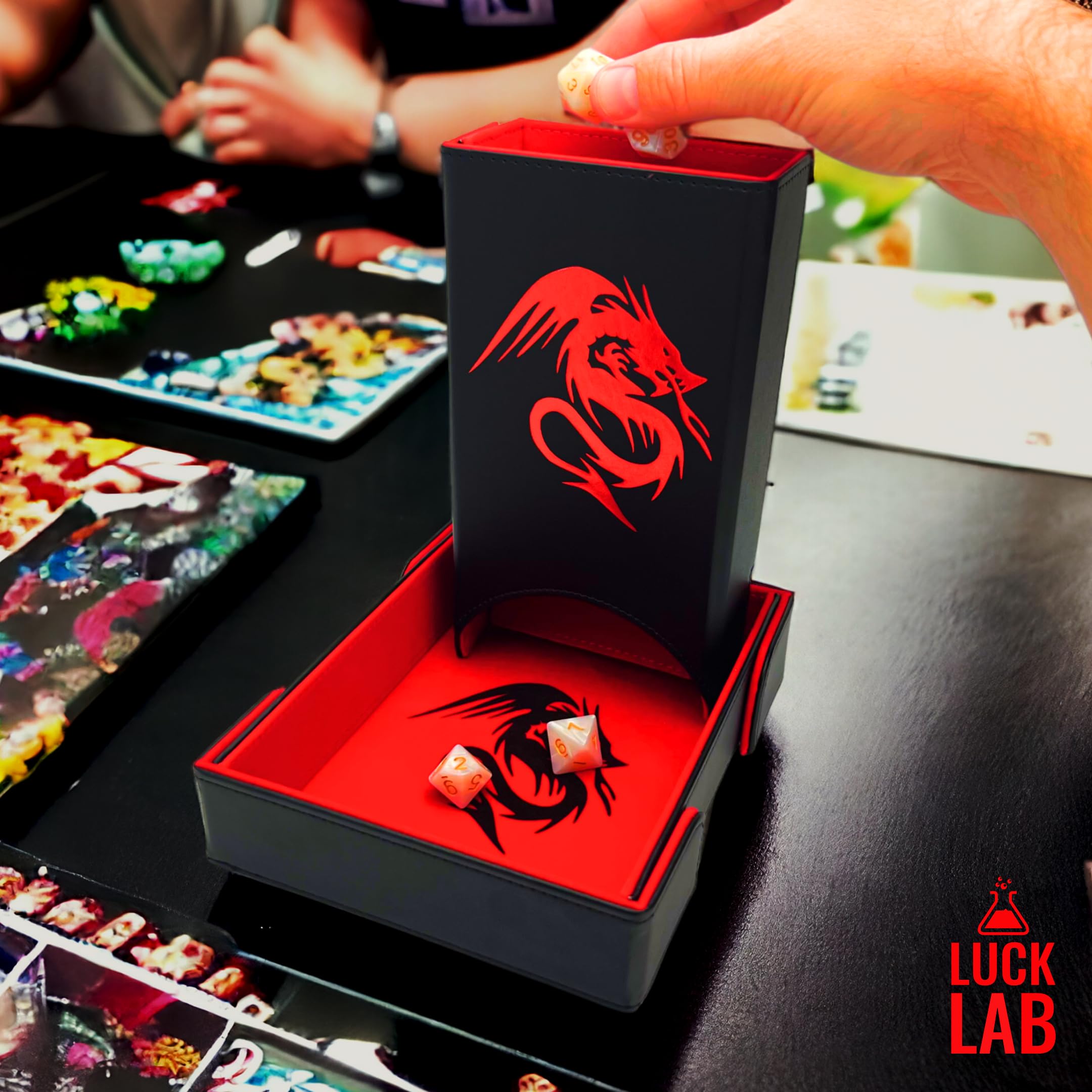 Luck Lab premium velvet liner cushions dice during transport