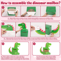 Luck Sea double-sided Valentine cards show dinosaurs on the front.