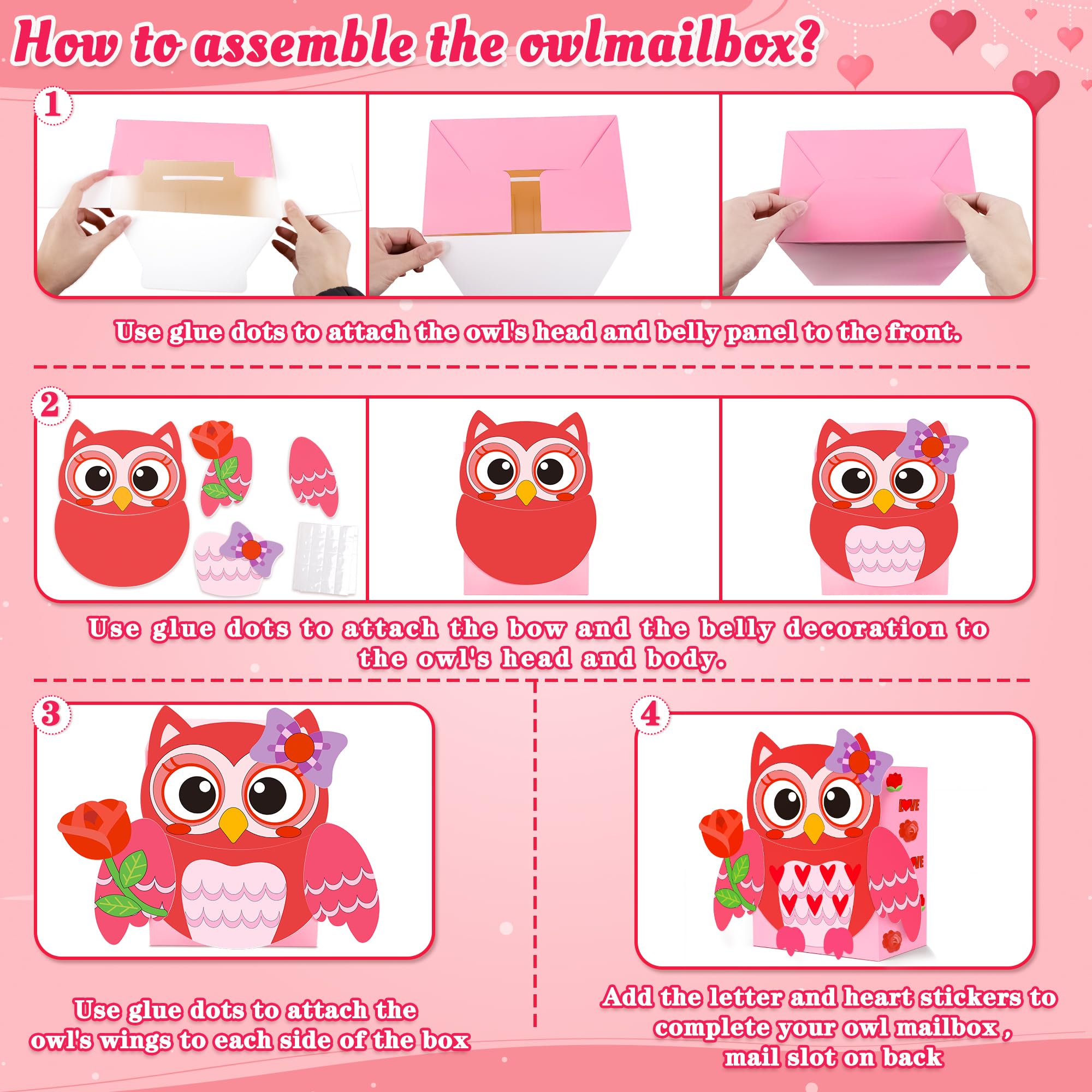 Double-sided exchange cards with owl designs for sharing and gifting