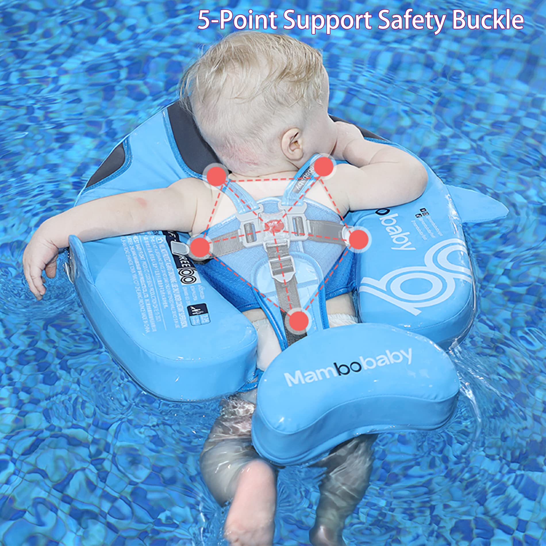 Luckclubtojoy Mambobaby Narwhal Pink float secure five-buckle system