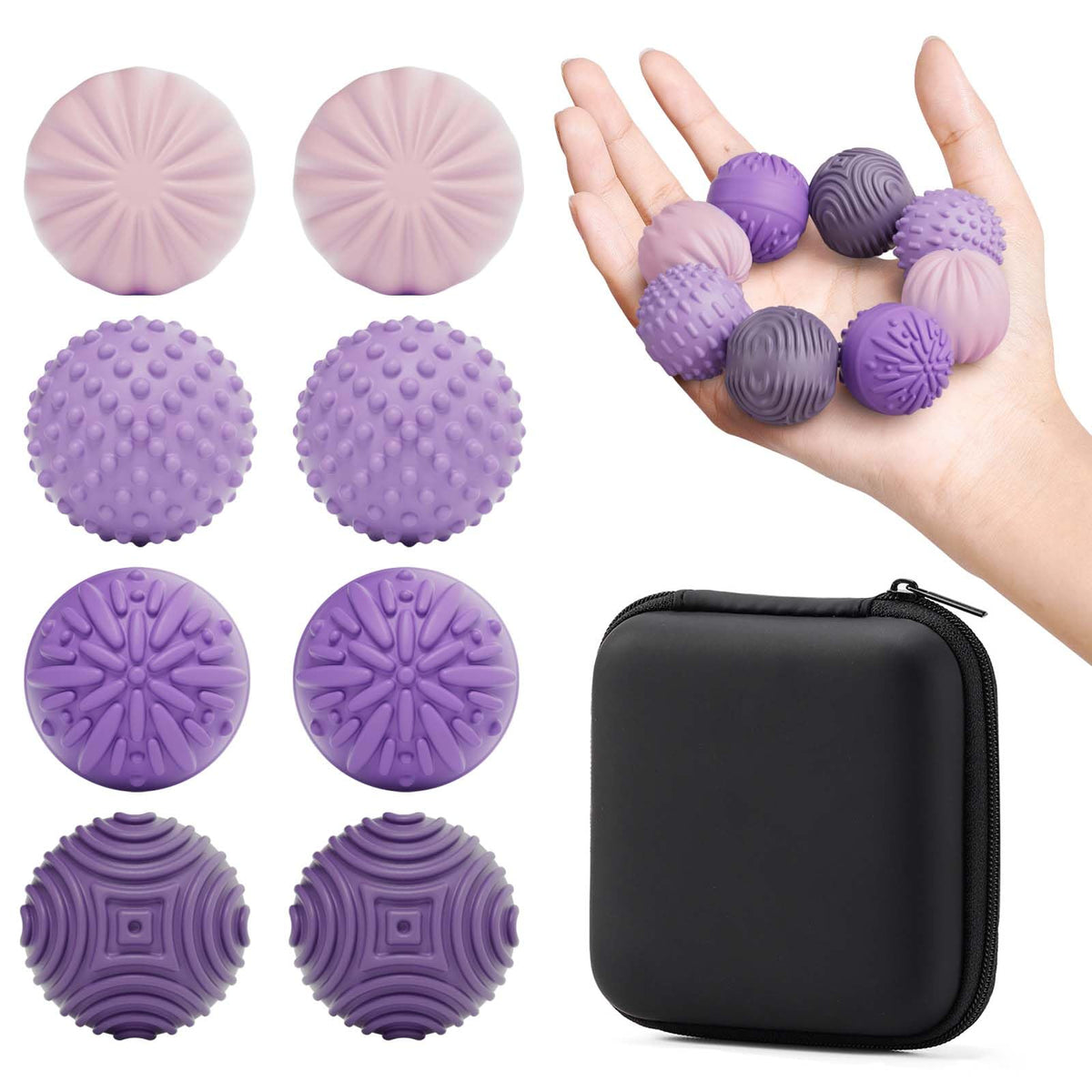 Luckdoor silicone magnetic ball close-up with textured surface for calming sensory play and focus