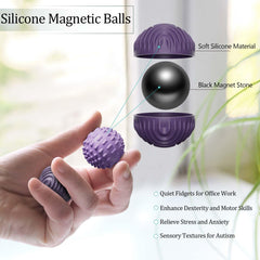 Luckdoor silicone magnetic balls in bright colors to aid attention during tasks