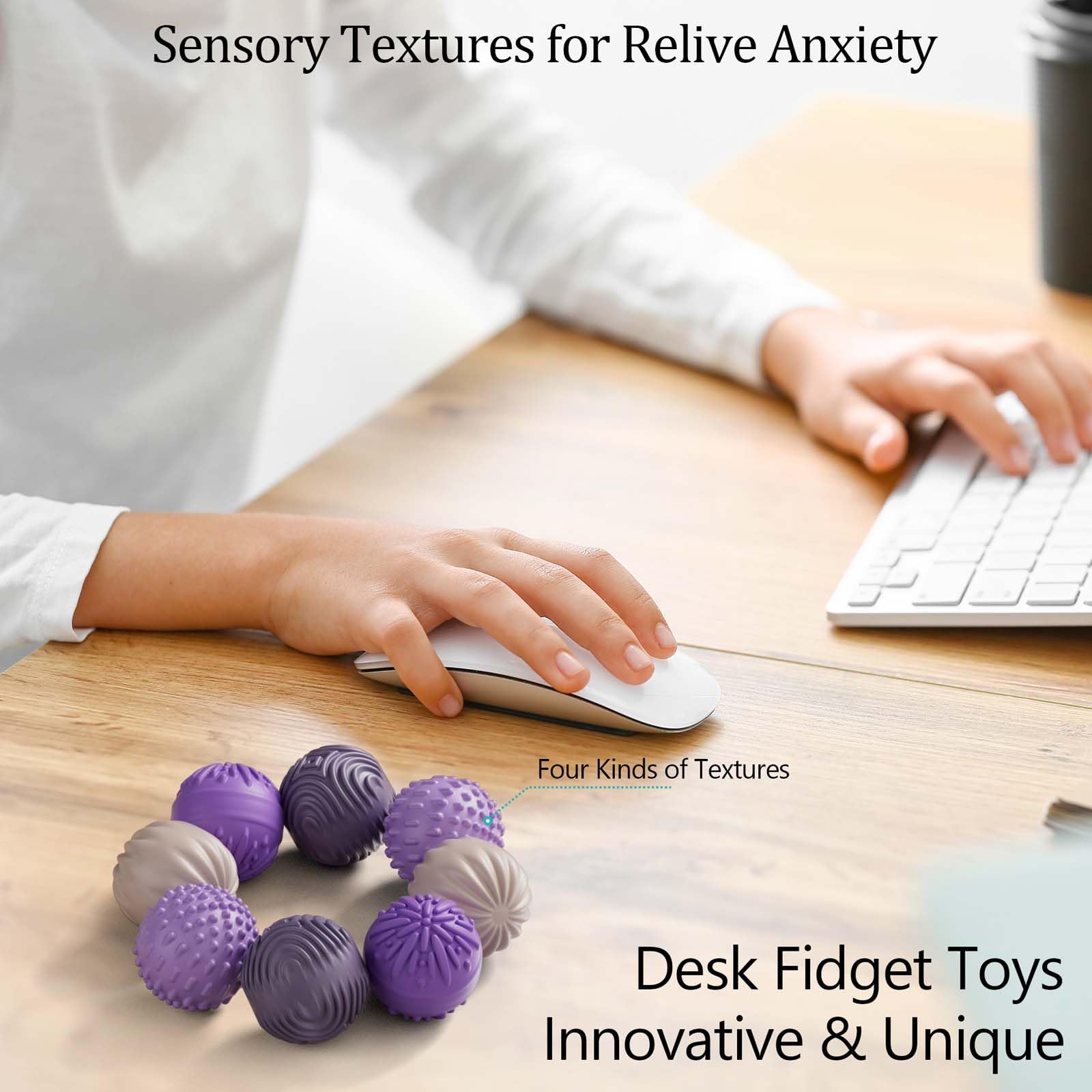 Luckdoor desk gadget in use demonstrating tactile manipulation for focus