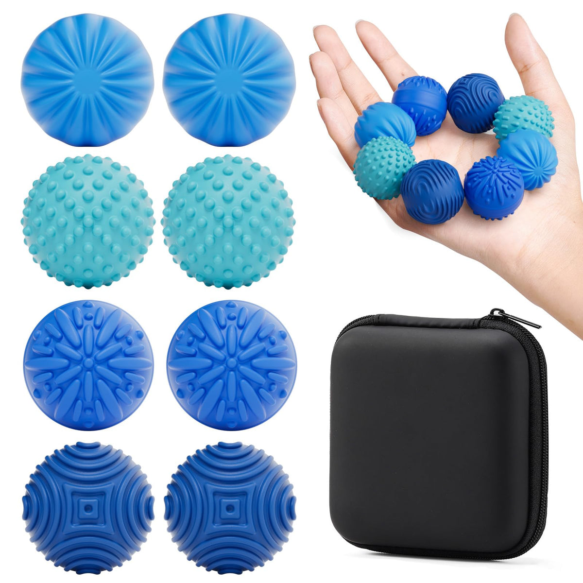 Luckdoor silicone magnetic balls desk toy showing push and pull action for focus