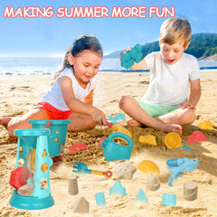 Luckfuture bucket supports sandcastle building and water play sessions.