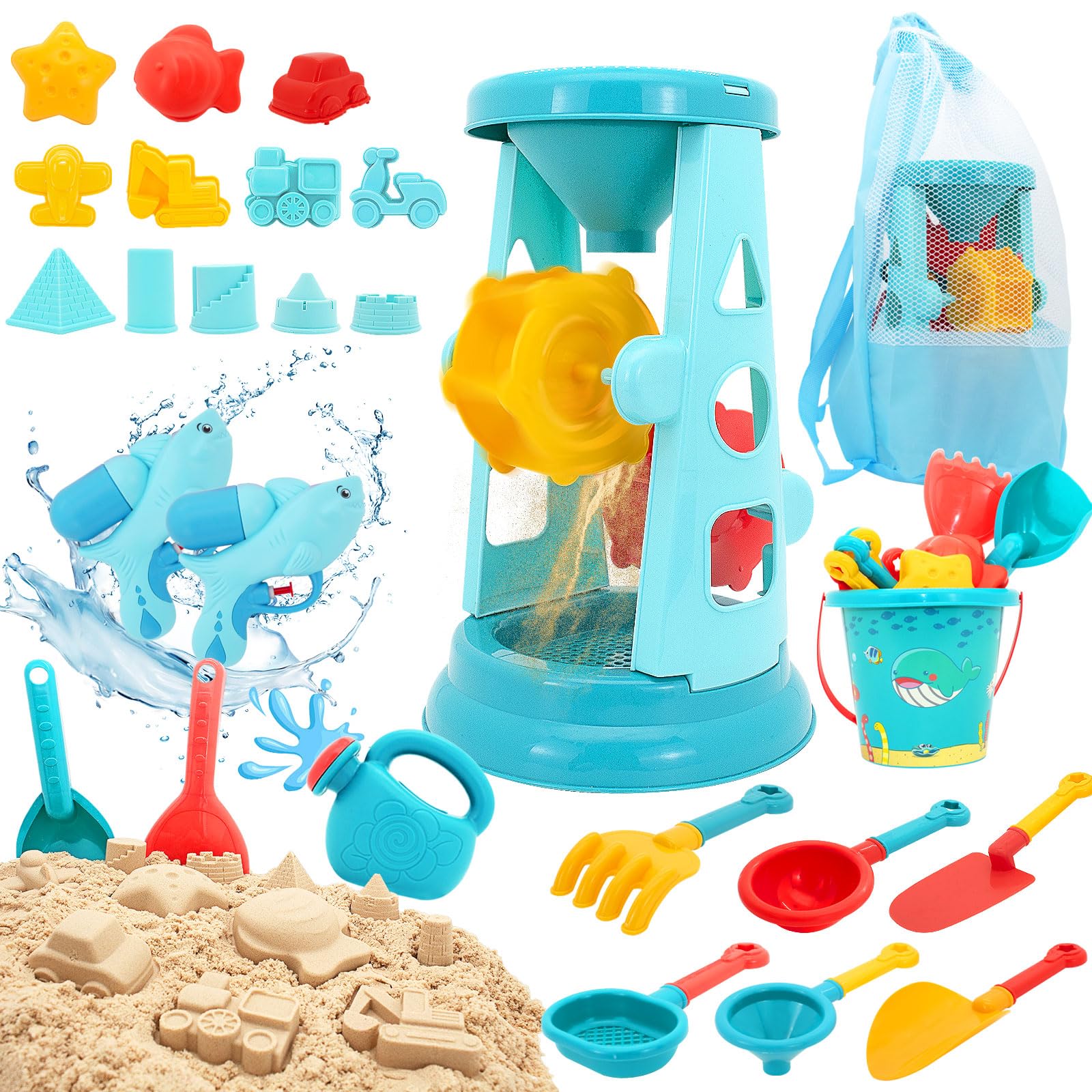 Luckfuture water gun duo for sunny beach battles and splashy fun.