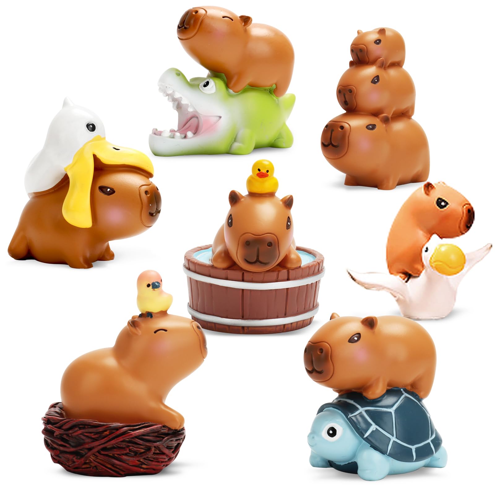 LUCKJOY Capybara figure on display with hand-painted detail for home decor