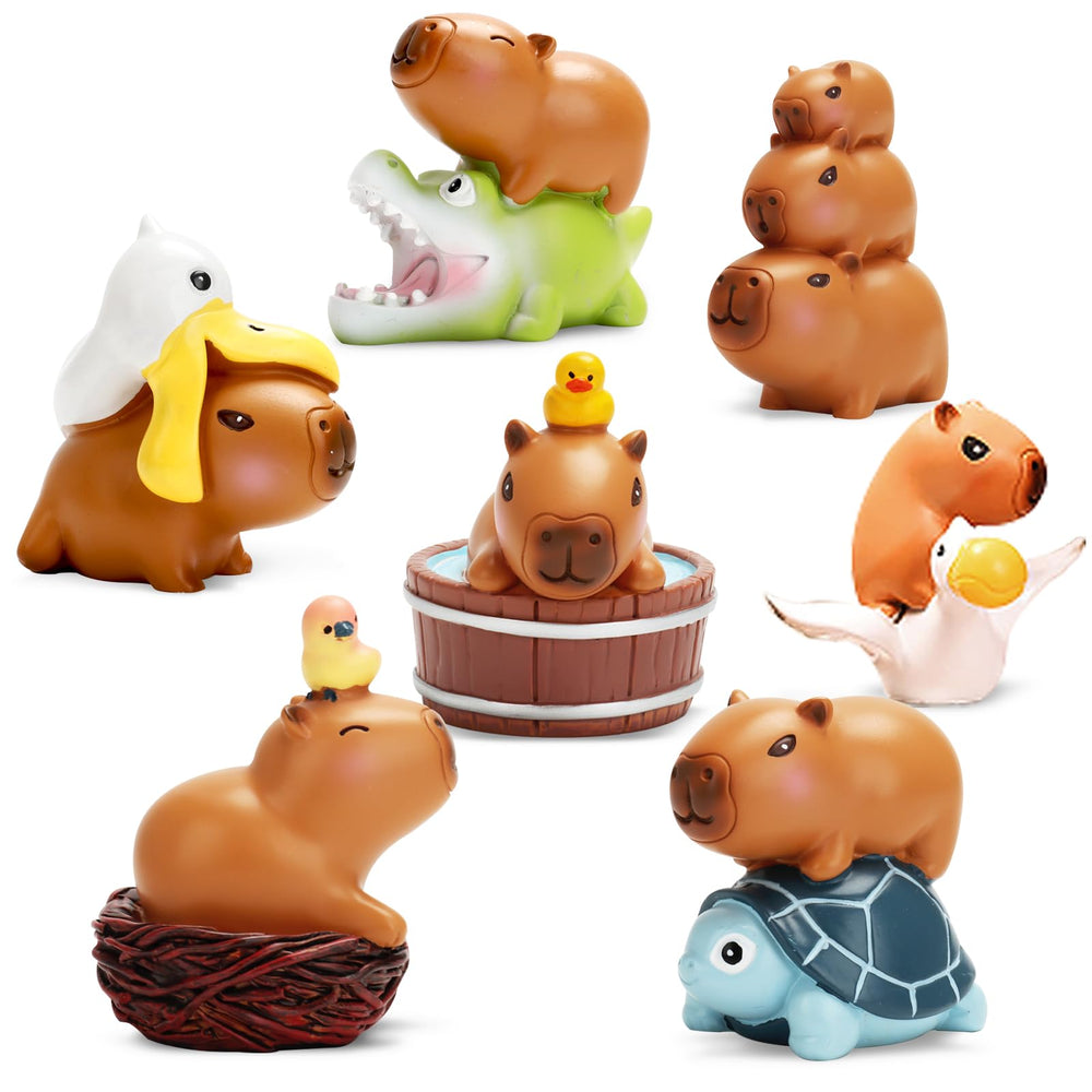 LUCKJOY Capybara figure on display with hand-painted detail for home decor