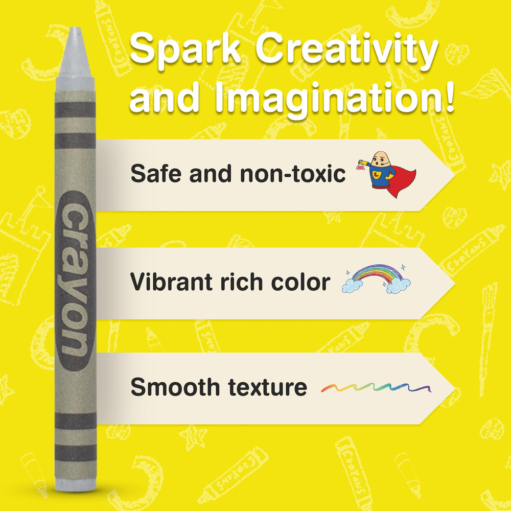 Lucky Art Crayonology grey crayons ideal for classroom projects and group activities