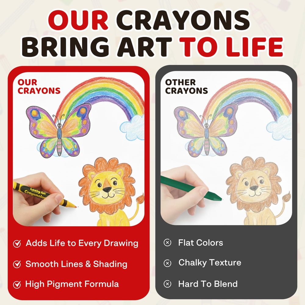 Lucky Art Crayonology crayons in bulk for easy storage and savings.