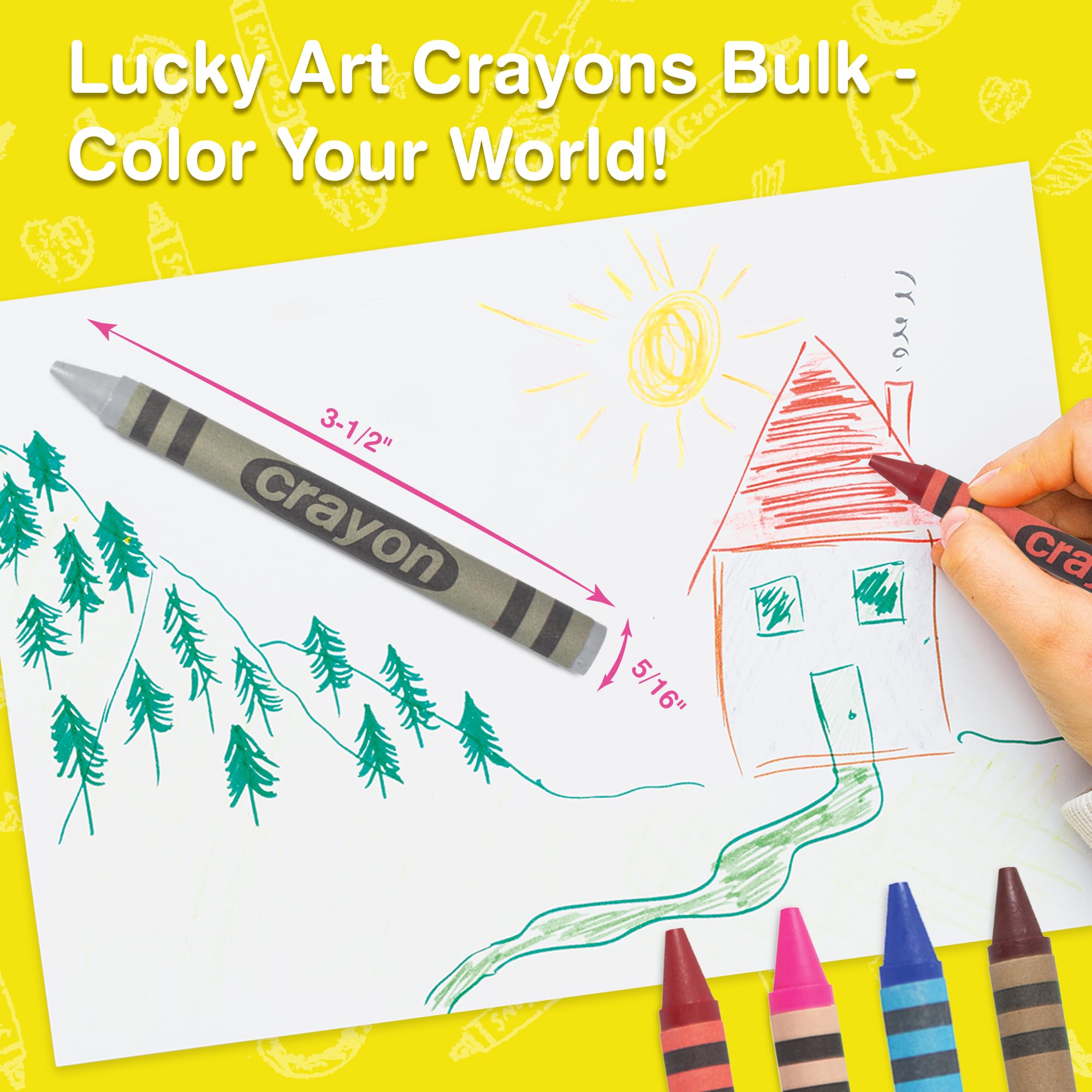 Lucky Art Crayonology grey crayons close-up pigments highlight vivid, durable color outputs