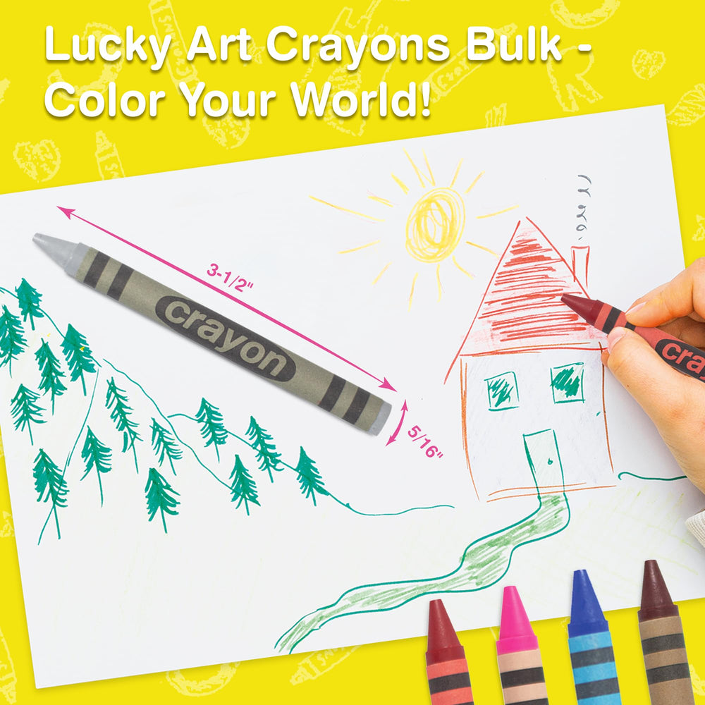 Lucky Art Crayonology grey crayons close-up pigments highlight vivid, durable color outputs