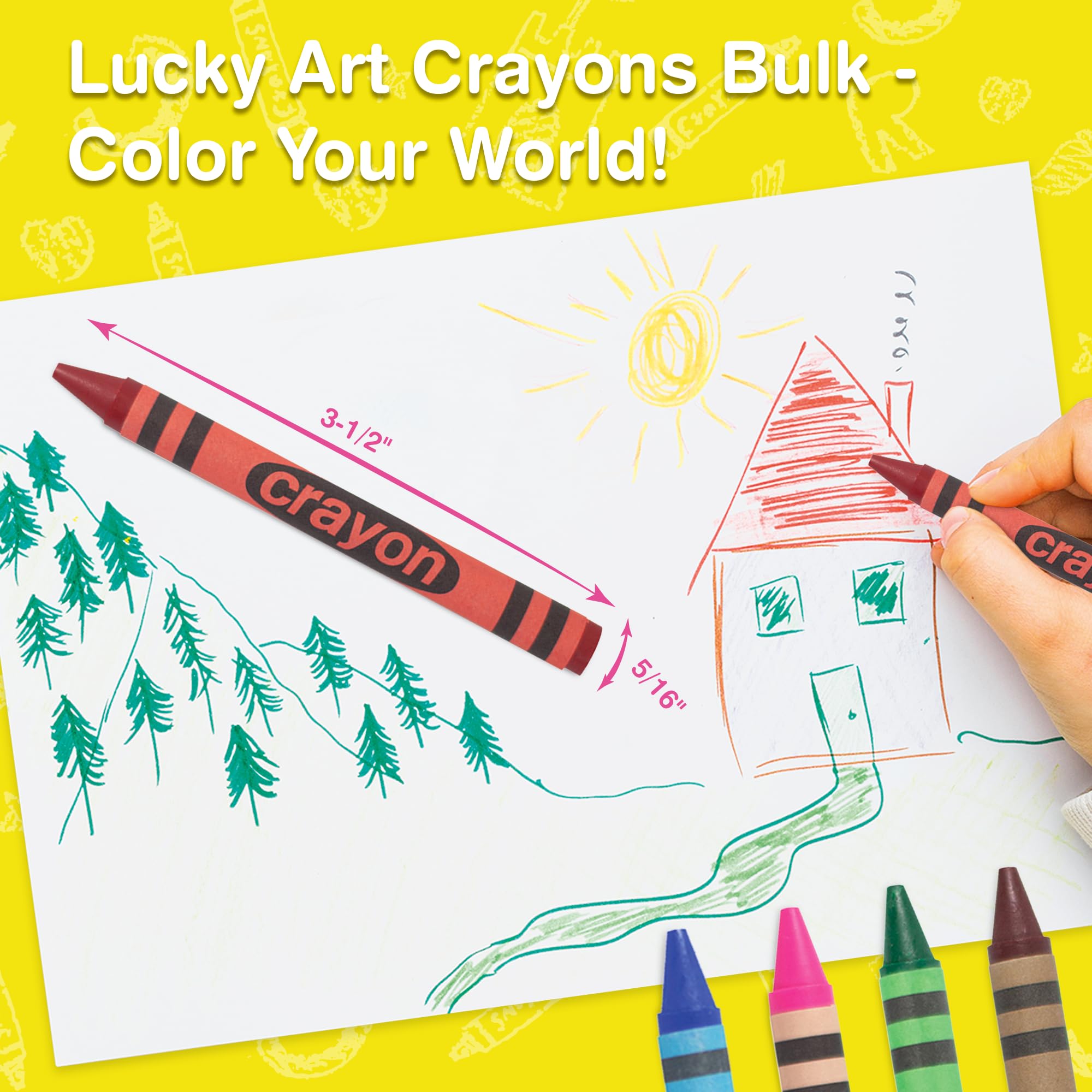 Lucky Art Crayonology smooth coloring crayons for precise, even application.