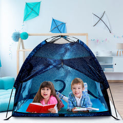 Lucky Castle Kids Play Tent easy assembly with two fiberglass poles.
