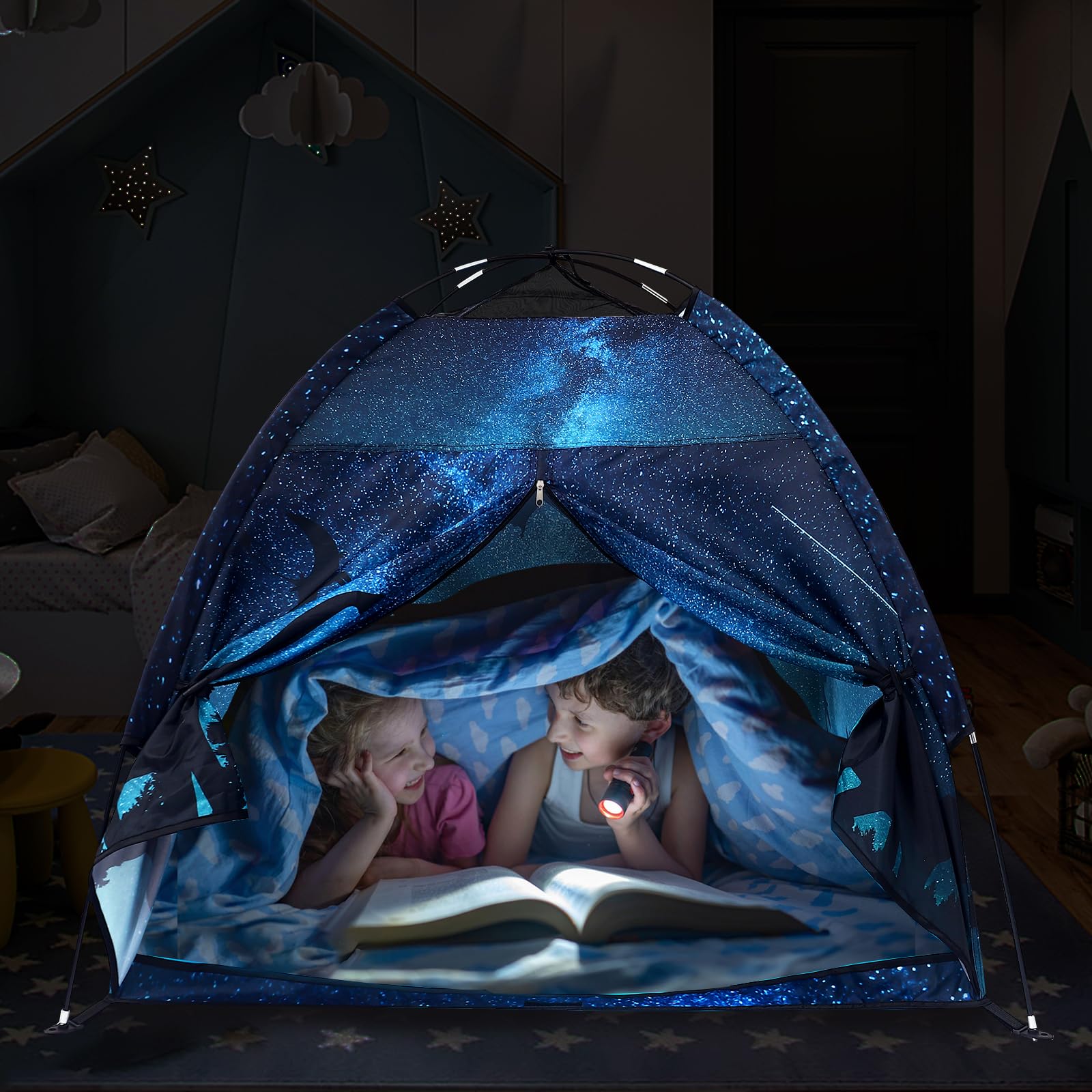 Lucky Castle Kids Play Tent versatile for indoors and outdoors imagination.