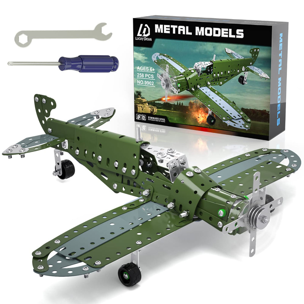Lucky Doug model airplane set assembly — step-by-step play for curiosity and coordination.
