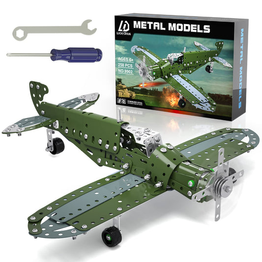 Lucky Doug model airplane set assembly — step-by-step play for curiosity and coordination.