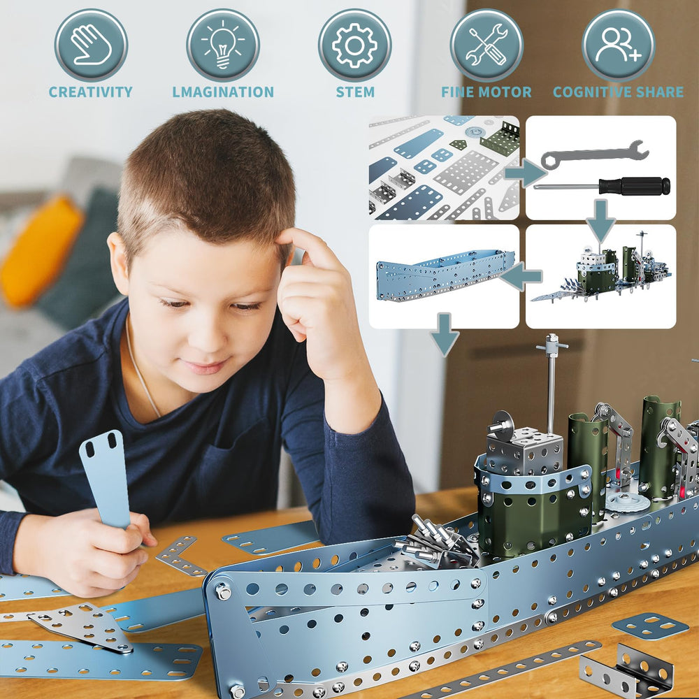 Lucky Doug Model Cruiser assembly-parts features 504 pieces awaiting teamwork