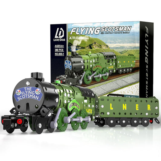 Lucky Doug train set parts, metal components for durable DIY building.