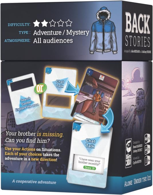 Lucky Duck Games Backstories action cards; enhances strategic choices and replayability.