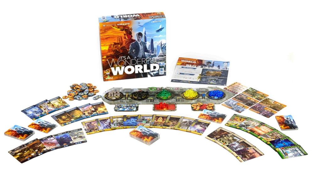 Lucky Duck Games It’s A Wonderful World engine development demonstrates card synergies