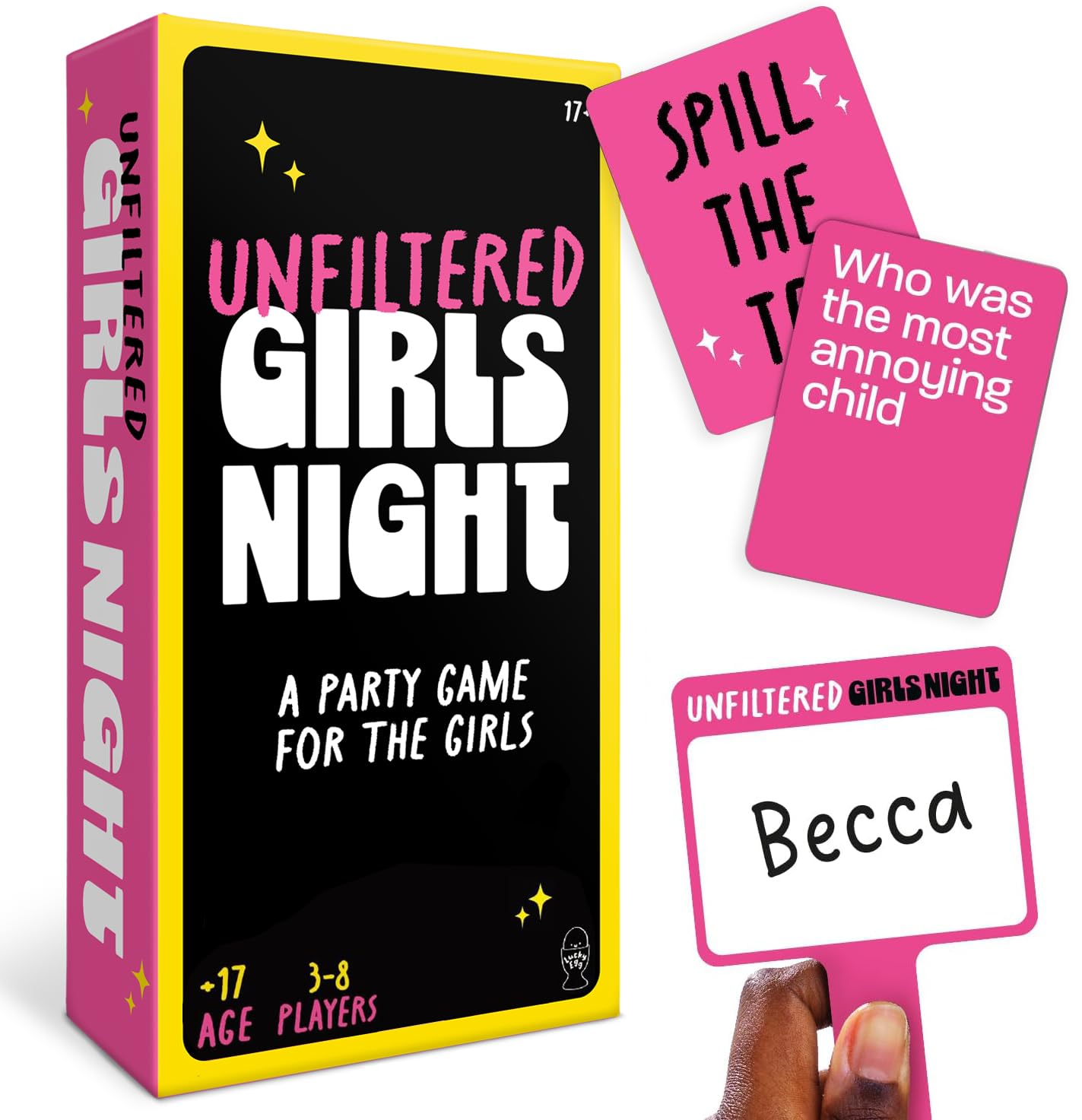 Lucky Egg 200-scenario cards spark bold conversations for a memorable girls' night.
