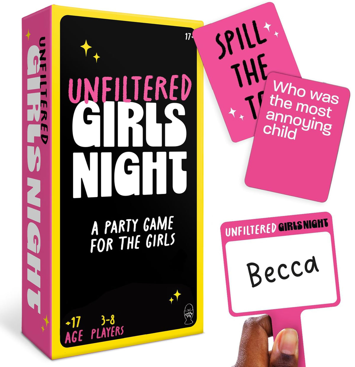 Lucky Egg 200-scenario cards spark bold conversations for a memorable girls' night.