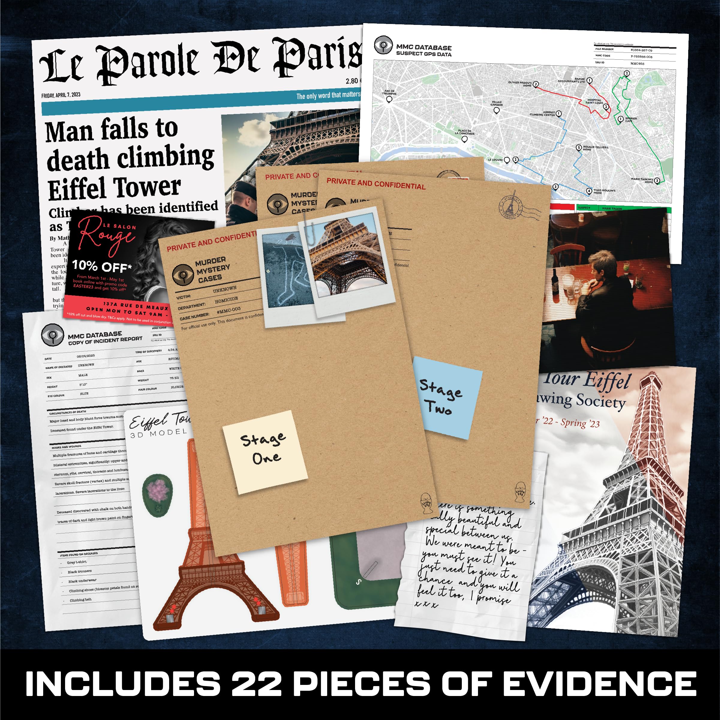 Lucky Egg newspaper clippings piece together public narratives.