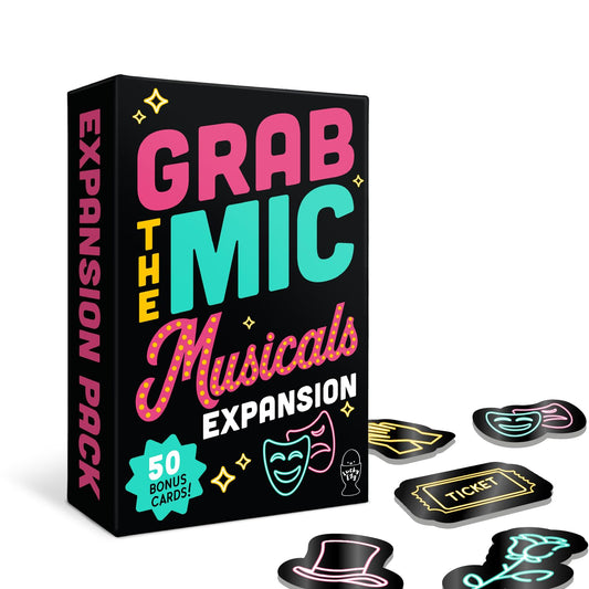 Lucky Egg Grab The Mic Musicals Expansion cards offer fresh challenges for family karaoke